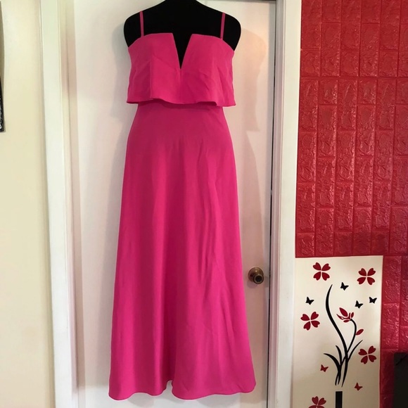 bcbg red and pink dress